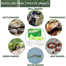 USKICH - Paquete de 10 repelentes de serpientes, bolas repelentes de serpientes para repeler serpientes, ratas y otras plagas, para patio, césped,