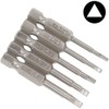 Fixinus 5 Pieces Magnetic Triangle Screwdriver Bits Set, 1/4 Inch
