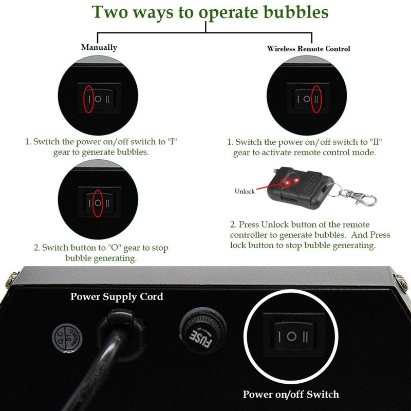 ATDAWN 1L High-Capacity Automatic Bubble Machine with 45ft Remote, Metal