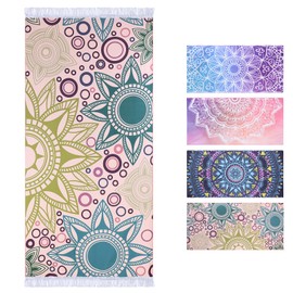 FEELJAM Daman Beach Towel 160 x 80 cm Quick Drying Bath Towel Women's National Mandala Beach Towels Microfibre