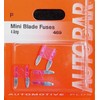 Autobar 469 Pack of 3 Mini Blade Fuses 4 Amp Electrical Part Replacement - Pink