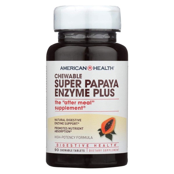 Chewable Super Papaya Enzyme Plus The After Meal Supplement (90 Chewable Tablets)