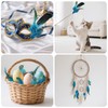 Molirex 160Pcs Blue Feathers for Crafting 8 Styles Pheasant Craft