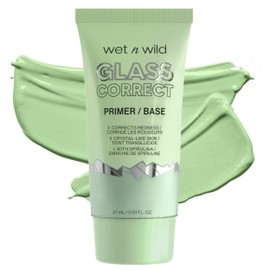 Primer Facial Corrector de Color, Neutraliza Rojeces, Acabado Luminoso tipo Cristal, Prepara la Piel para Maquillaje, Efecto Glow Natural, Textura... 