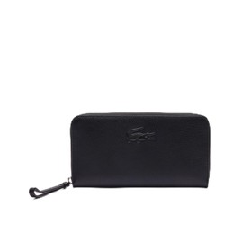 Lacoste Cartera Billfold City Court de piel mujer, Negro, Talla Única