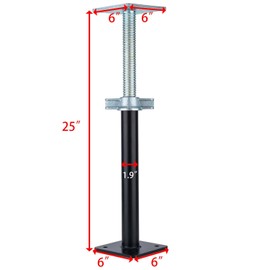 YEUQWJ Adjustable Support Jack Lightweight Steel Bracing and Jack Posts - 17" - 25" Adjustment Range Adjustable Jack for Temporary Support Suitable for Cellar Ceilings, Underpasses, Attics, Decks
