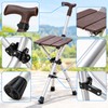 Folding Walking Cane with Seat for Outdoor Rest – Portable