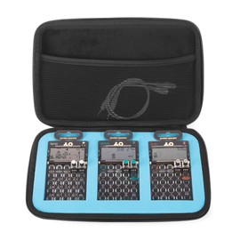 Analog Cases Glide Case for 3 Teenage Engineering Pocket Operators - Durable High Quality Eva/Nylon Carry Case with Integrated Mesh Pocket - Black