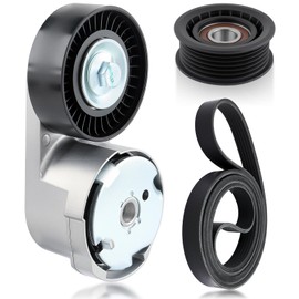 CARBBIA 90K-39282D 5184617AD Drive Belt Tensioner with 89056015 Idler Pulley 6PK1955 Serpentine Belt Drive Component Kit Compatible with Chrysler 200 2012-2014 Compatible with Grand Caravan 2011-2016