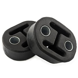 Universal 12mm Hole Car Exhaust Tail Pipe Rubber Mount Bracket Hangers – Heavy-Duty, Durable, and Heat-Resistant Design – Reduces Vibration and Noise - (Twin Pack)