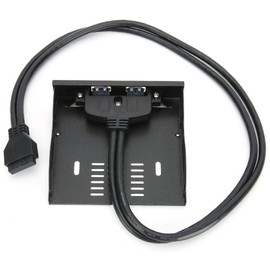 USB3.0 Floppy Front Panel 3.5 Floppy Bay 19 Pin to 2 Interface USB3.0, Professional Accessories