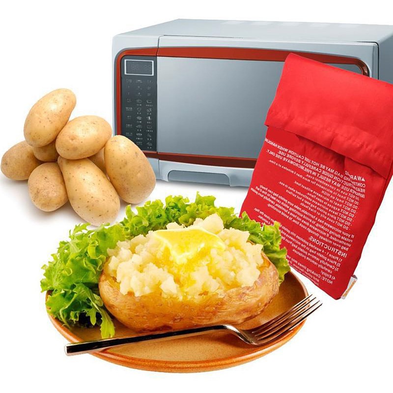 KornaDoz 2 Pack Reusable Microwave Potato Bag, Perfect Baked Potato