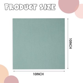 Buryeah 100 Pieces 10 x 10 Inches Cotton Fabric Squares Precut Quilting Fabric Bundles Solid Colors Layer Cakes Quilt Material for DIY Craft Sewing Embroidery(Sage)