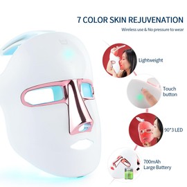 LIARTY Facial LED Mask 7 Colors LED Photon Therapy Mask, LED Face Mask Red Light Therapy Facial Device for Skin Rejuvenation Tightening Beauty Device