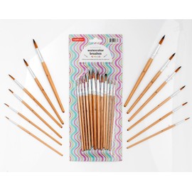 Incraftables Watercolor Paint Brushes Set (12 pcs). Round Art Paint Brushes