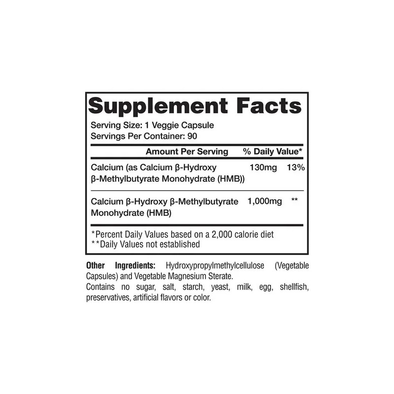 Hmb Gaspari Nutrition 90 Cápsulas 1000mg Hmb Vitaminas