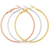 3 Pairs Big Hoop Earrings for Women, 14K Gold Plated