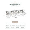 METWET Bathroom Light Fixtures, 4 Light Brushed Nickel Vanity Light,