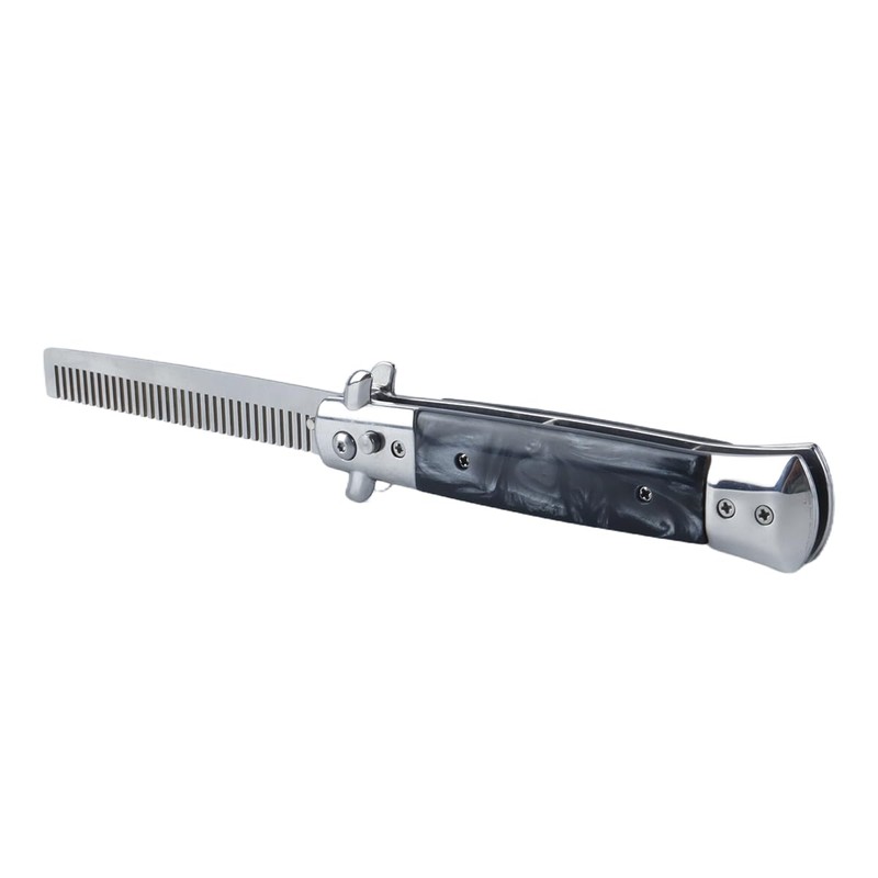 Ausi Stainless Steel Spring Comb Foldable Pocket Brush Oil Hair