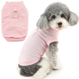 Zunea Dog T Shirts for Small Dogs Summer Puppy Girl Chihuahua Clothes Tee Shirt with D-Ring Toy Poodle Vest Tank Top Soft Breathable Sleeveless Basic Shirt Pet Apparel for Yorkie Shih tzu Pink S