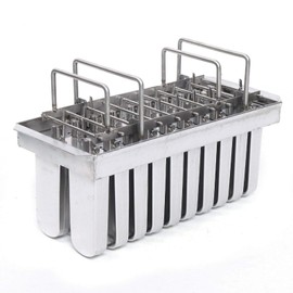 20Pcs Stainless Steel Ice Cream Stick Mold Fast Freezing 112ml Popsicles Maker Molds Capacity Each with Round Edge Popsicle Maker Metal Popsicle Mold for Homemade and Commercial Use