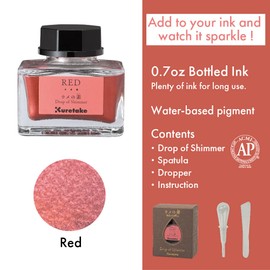 Kuretake ECF163-020 Ink - Cafe Glitter Base Red