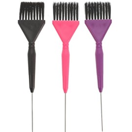 PartyKindom Hair Coloring Dye Brush Set 3pcs Hair Dye Tools Professional Random Color