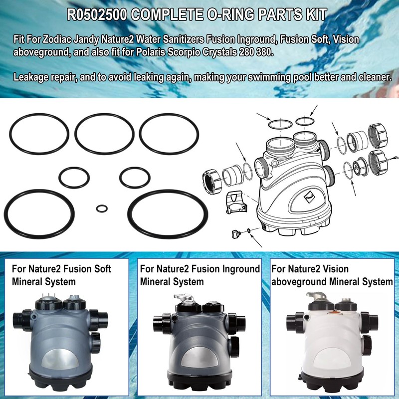 Hihitomorrow R0502500 Full Set O-Ring Seal Replacement Parts Kit for