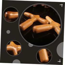 FRCOLOR 1pc Foot Massager Foot Reflexology Tool Wooden Massage Tools Wood Massage Thai Traditional Massage Tool Guasha Facial Tool Home Massaging Stick Acupoint Stickers Fragrant Wood Body