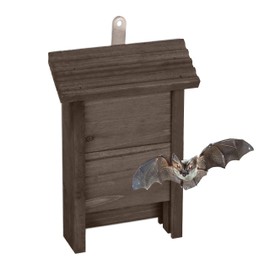 Relaxdays Bat Box, Shelter for Bats, H x W x D: 29 x 18 x 6 cm, Garden, Bat Hotel, Wood, Brown