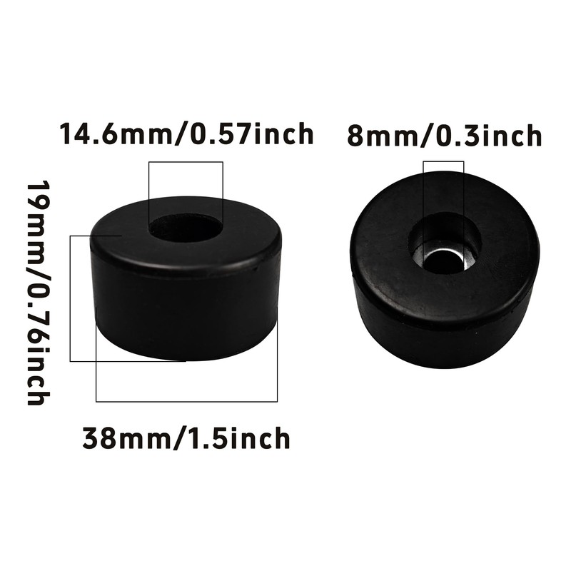 Runseaway 6Pcs 1.5” Air Compressor Vibration Pads, Rubber Isolator Feet