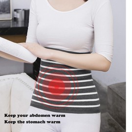 Cashmere Waist Kidney Warmer Bellyband Elastic Lower Back Stomach Belly Wrap Brace for Women Men Thermal Lumbar Waist Abdomen Warmer Support for Seniors, XL, Grey