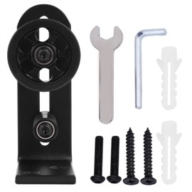 Adjustable Stay Roller Floor Guide Barn Door Floor Guide Stay Roller(Spraying Black)