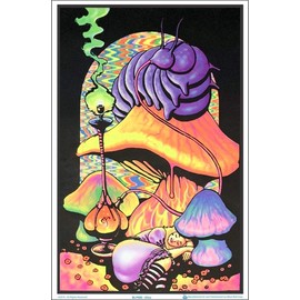 Alice in Wonderland Dreaming - Flocked Blacklight Poster - 23" x 35"