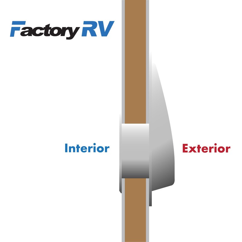 ToughGrade RV ATV Cargo Trailer Side Air Vent White