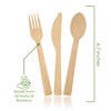 100% Bamboo Forks Spoons Knives Cutlery Combo Set - 380