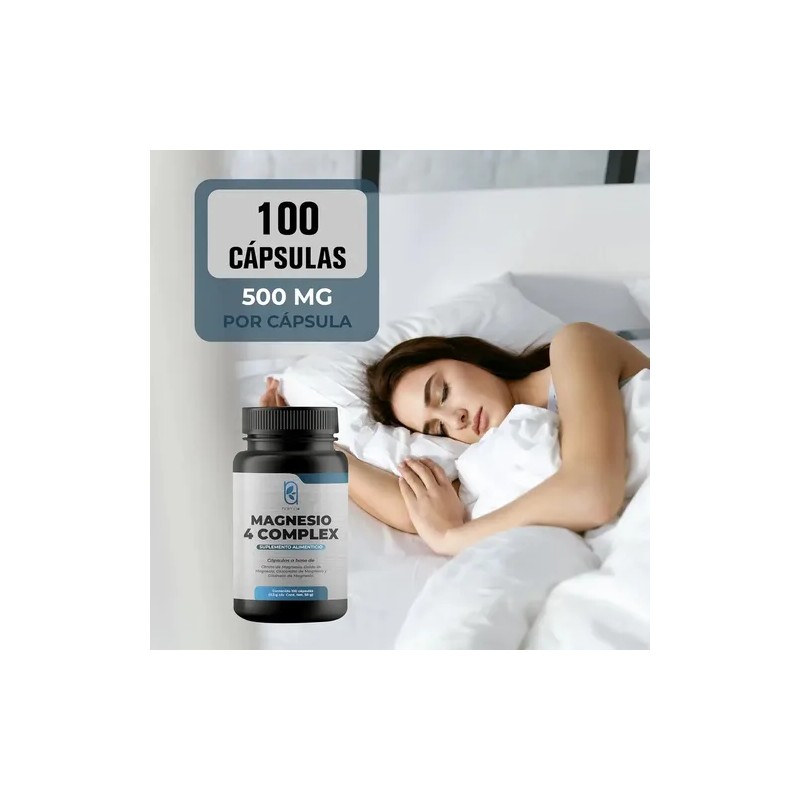 Magnesio Complex Naíma Suplemento Alta Absorción Citrato Glicinato Óxido Gluconato