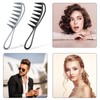 Ouligay 2Pcs Wide Tooth Shark Comb Wide Tooth Comb Curl