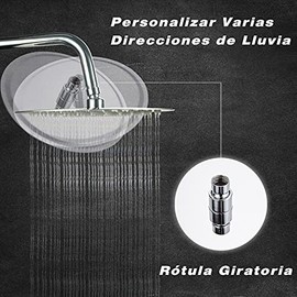 SOLVEX Cabeza de Ducha de Lluvia de Alta Presión de 10 Pulgadas, Cabezal de Ducha de Lluvia Grande, Hecho de Acero Inoxidable, para los Cabezales de Ducha de Su Baño, Acabado Cromado, SP-50021