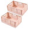 Spesh Pack of 2 Folding Boxes, Foldable Storage Basket, Plastic