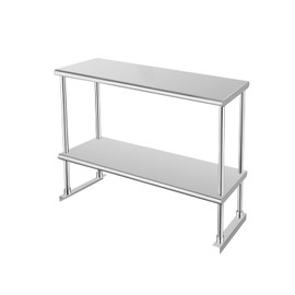 HARDURA Stainless Steel Overshelf 12X30 Inches, NSF Commercial Double Shelf for Prep Work Table in Restaurant, Home and Kitchen
