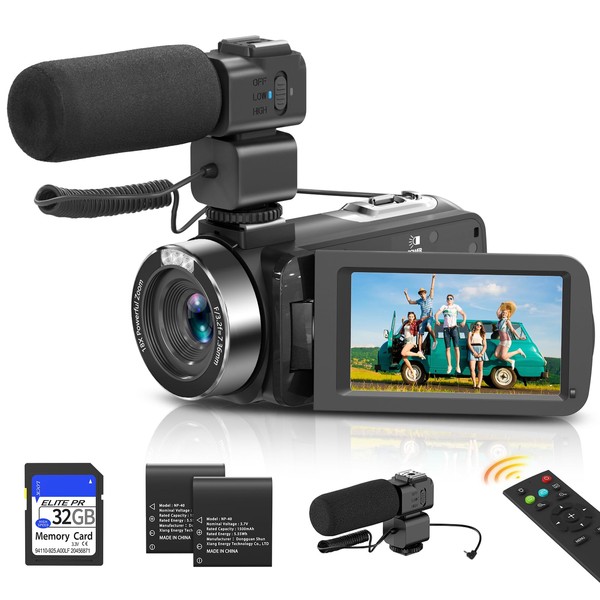 MURAUX 8K Video Camera Camcorder with WiFi, 48MP UHD, 15FPS,