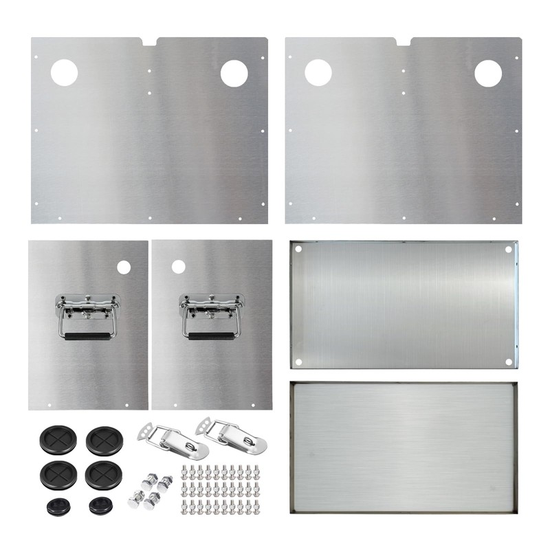 12V Car/RV/Marine Battery Box, Assemble Stainless Steel Battery Relocation Kit