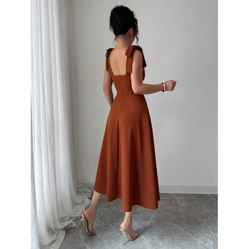 Vestido Informal De Fiesta Con Cinturón Para Mujer