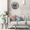 Rebecca Mobili Wall Clock, Wall Clock, Gray, Mdf, Round, Modern