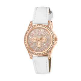 Tikkers Girl's Analogue Quartz Watch with Imitation Leather Strap TK0129