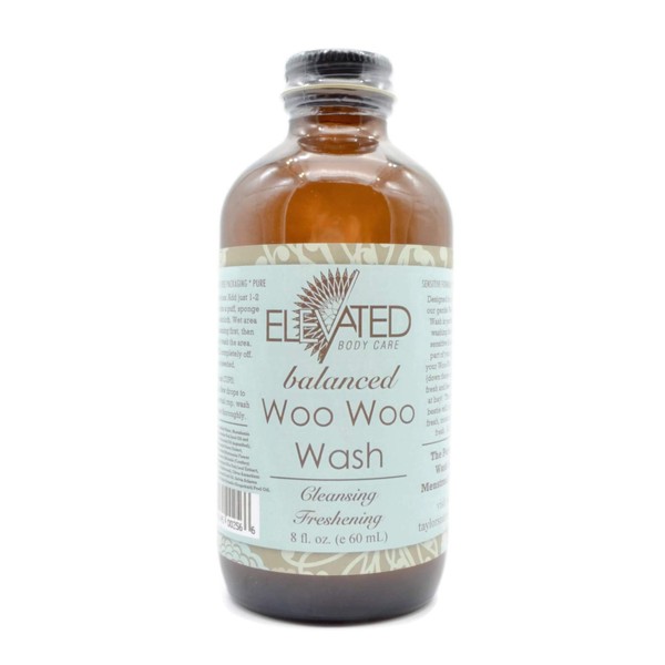 Taylors ELEVATED Woo Woo Wash - Natural Feminine Wash for Women Stay Fresh, Moisturized & Balanced | Glass or Aluminum Bottle | Made in USA! (Balanced, Glass 8oz)