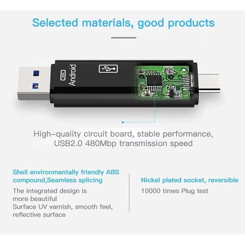 5 in 1 Multifunction Card Reader Compatible with Vivo Y200e