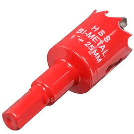 25mm Hole Saw for Wood, HSS Bi-Metal Hole Cutter for Pipe Vent, Separate Drill Bit with Hex Shank, ideal for Cutting Plasterboard, Timber, Perspex and Plastic
