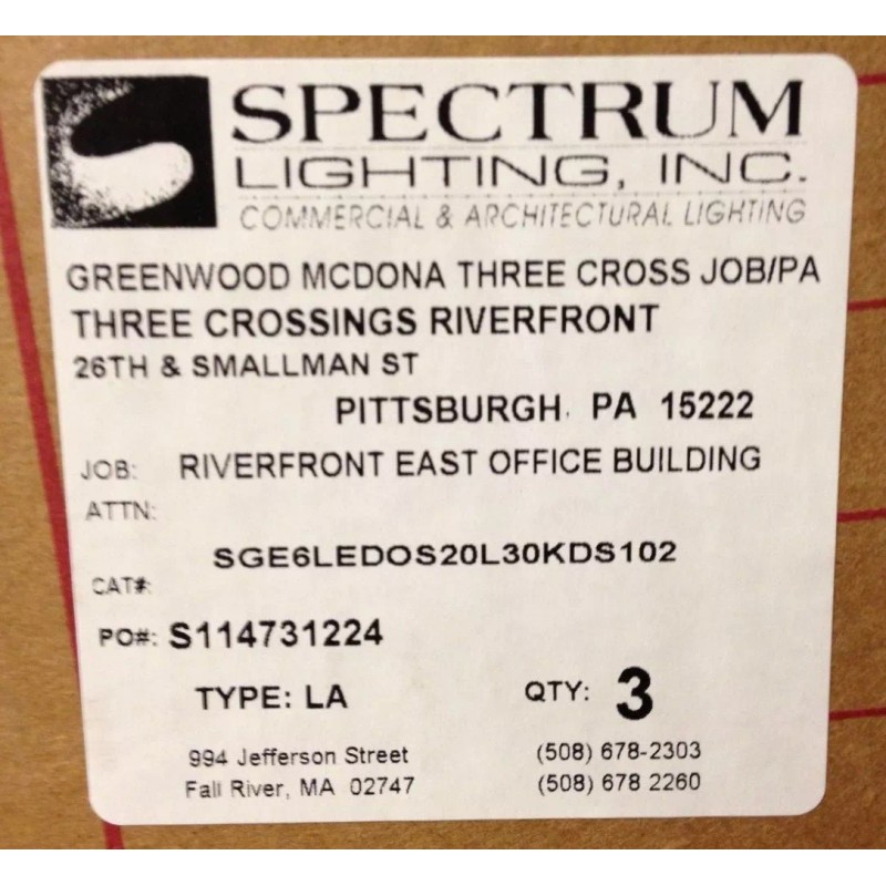 Spectrum Lighting SGE6 LEDOS20L30KDS102 Lighting Fixture